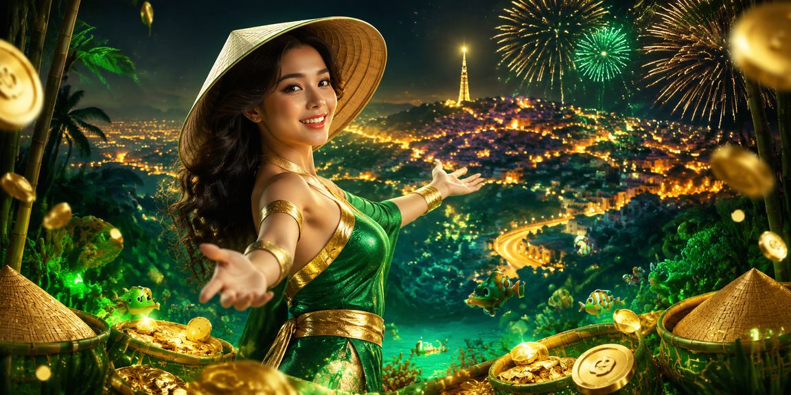 Cảnh Đà Lạt với nón lá và không khí casino đặc trưng của k120 Vietnam