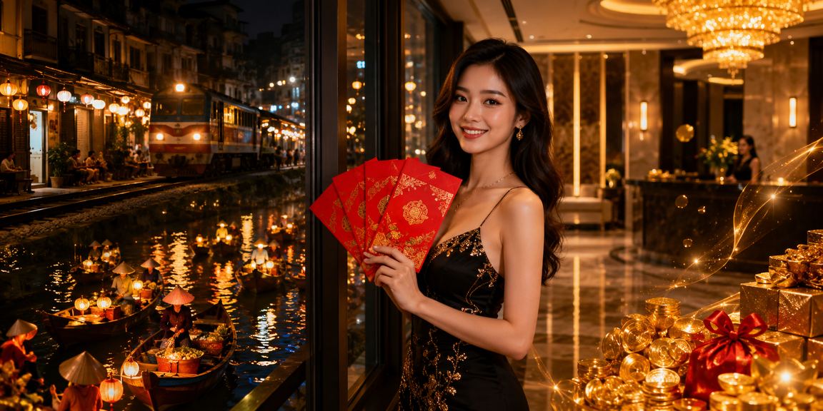 Mô hình phong bì đỏ may mắn tại Hà Nội biểu trưng cho thưởng casino k120