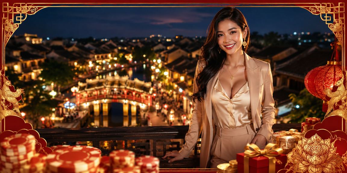 Khách tham quan tại chợ đêm Hội An thưởng thức cá cược casino qua điện thoại